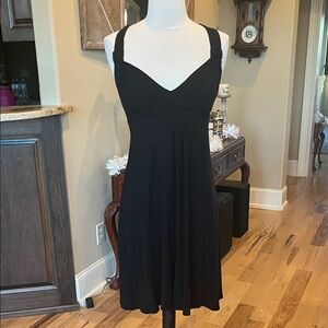 Guess Black Knit Flowy Criss Cross Back Dress